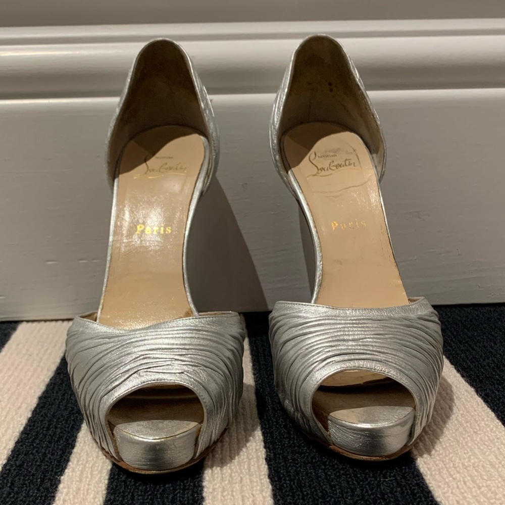 Silver Christian Louboutin heels